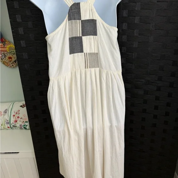 The Pyramid Collection Cream Tie Sleeve Midi Sundress 1x - Picture 3 of 8
